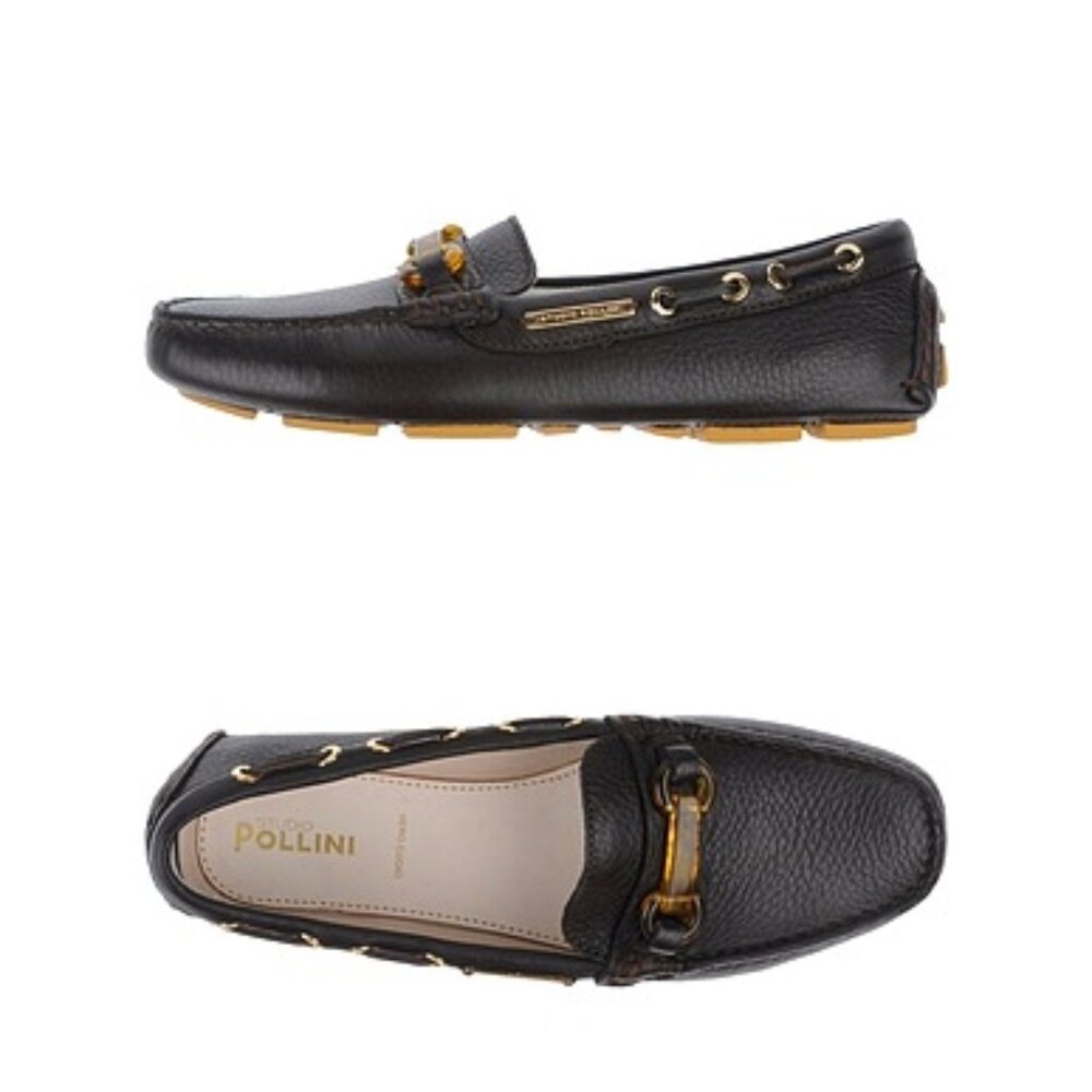 Studio Pollini Leather Loafers Moccasins